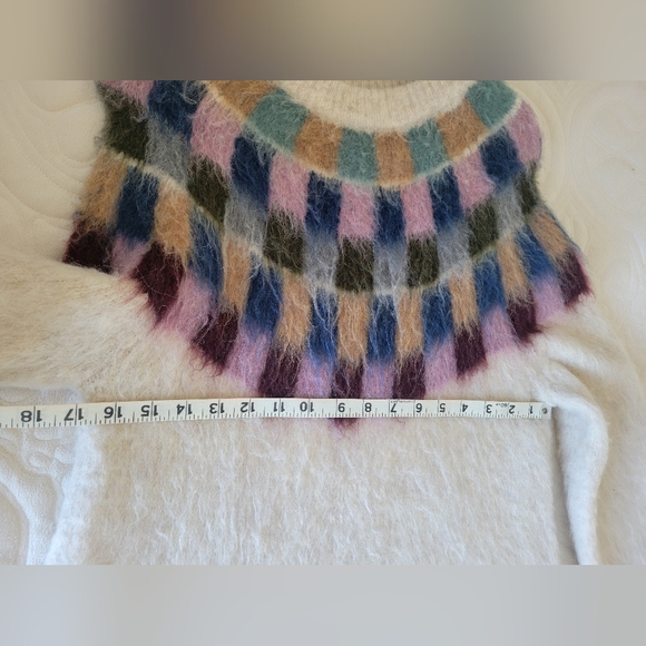 Madewell Brushed Checkerboard Fair Isle Sweater Size M - Picture 6 of 7